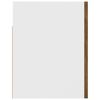 vidaXL Hanging Cabinet Smoked Oak Engineered Wood 23.6 x 12.2 x 15.7 in