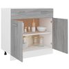 vidaXL Drawer Bottom Cabinet Gray Sonoma Engineered wood