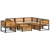 vidaXL Garden Sofa Set Cream, Brown Solid Acacia Wood, Powder-Coated Steel