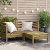 vidaXL Garden Sofa Natural Wood Solid Pine Wood Medium Modular