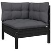 vidaXL 2-seater Garden Sofa Black and Anthracite