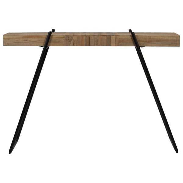 vidaXL Console Table Natural Wood and Black Reclaimed Teak Medium