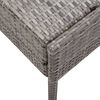 vidaXL Garden Lounge Set Gray Poly Rattan, Powder-Coated Steel, Polyester