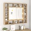 vidaXL Mirror Cabinet Sonoma Oak Engineered Wood, Glass Medium