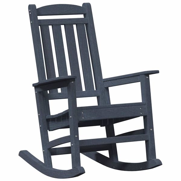 vidaXL Garden Rocking Chair Navy Blue 92 x 70 x 108cm HDPE