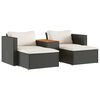 vidaXL Garden Sofa Set Black, Cream White