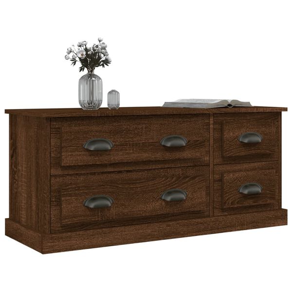 vidaXL TV Cabinet Brown Oak Engineered Wood Medium TV Cabinet