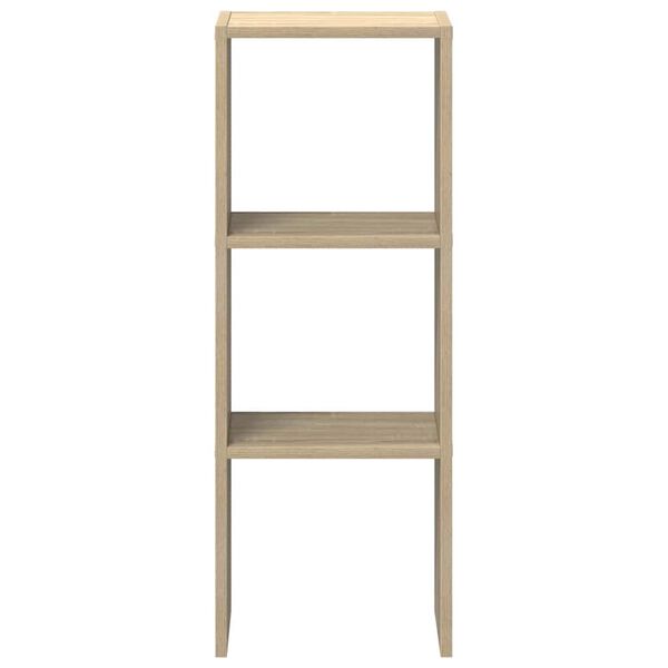 vidaXL Bookcase Sonoma Oak Engineered Wood Medium Stackable Bookcase