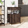 vidaXL Kitchen Trolley Brown Oak 22"x16.9"x35.2" Engineered Wood