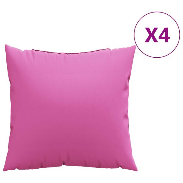 vidaXL Throw Pillows 4 pcs Pink 23.6" x 23.6" fabric