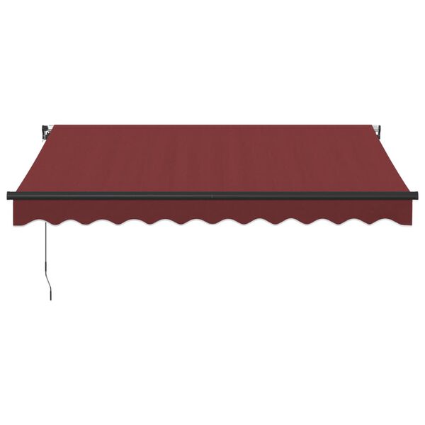 vidaXL Retractable Awning Burgundy