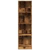 vidaXL Bookcase Old Wood Engineered Wood Tall Bookcase Rectangular