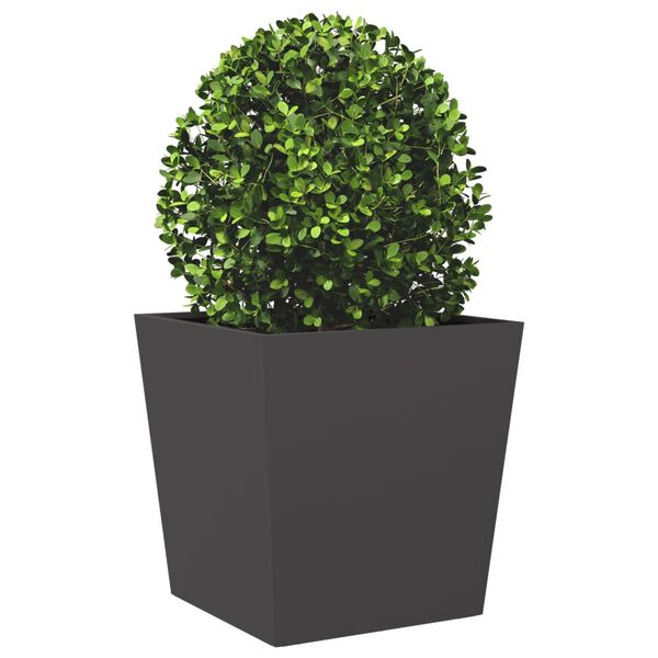 vidaXL Garden Planter Black Cold-rolled steel 19.7x19.7x19.7 in Durable