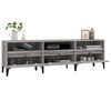 vidaXL TV Cabinet Grey Sonoma Engineered Wood 59.1 x 11.8 x 17.5 in