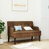 vidaXL Bench Brown Faux suede leather (100% polyester) Medium Bench