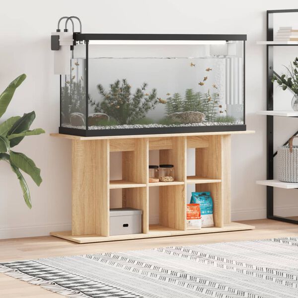 vidaXL Aquarium Stand Sonoma oak Engineered wood 47.2 x 15.7 x 23.6 in