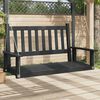 vidaXL Garden Swing Bench Black Solid fir wood, galvanized iron Standard