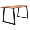 vidaXL Dining Table Wood brown and black