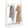 vidaXL Clothes Rack White Solid pine wood 39.4x17.7x59.1 in Clothes Rack