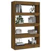vidaXL Book Cabinet Smoked oak Engineered wood Medium Book Cabinet