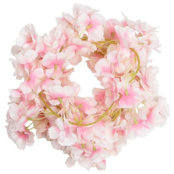 vidaXL Christmas Flower Garland Light Pink