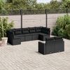 vidaXL Garden Sofa Set Black