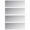 vidaXL Stair Tread Rectangular 4 pcs Silver 35.43 x 11.81 in Aluminium