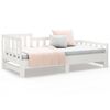 vidaXL Day Bed White Solid pine wood Full