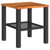 vidaXL Garden Table Black and Brown