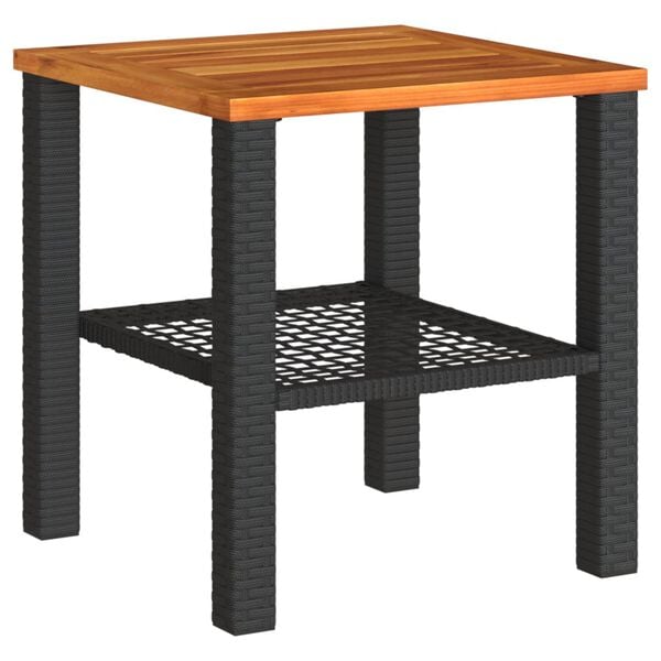 vidaXL Garden Table Black and Brown