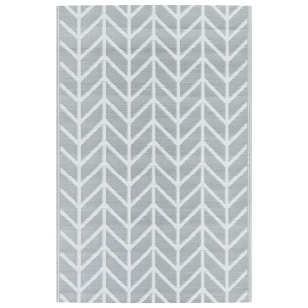 vidaXL Outdoor Carpet Grey Polypropylene (PP) 74.8 x 114.2 in Reversible