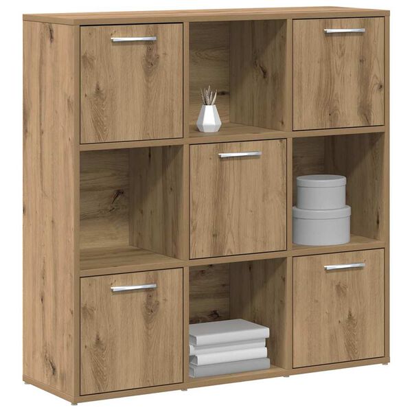 vidaXL Bookshelf Artisan Oak Engineered Wood 35.4 x 35.4 in Bookshelf