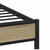 vidaXL Bed Frame Sonoma Oak Steel Double Bed Frame Rectangular
