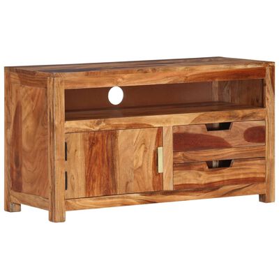 vidaXL TV Cabinet 35.4"x13.6"x19.7" Solid Wood Acacia