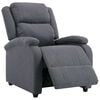 vidaXL Recliner Chair Dark Gray Fabric, Wood, Metal Standard