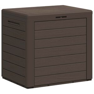 vidaXL Patio Storage Box Brown 23.0x18.1x21.7" Polypropylene