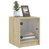 vidaXL Bedside Cabinet Set of 2 Sonoma oak Engineered wood, glass
