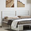 vidaXL Headboard White Powder-Coated Steel 76 in Durable Headboard