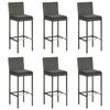 vidaXL Garden Bar Set Grey with anthracite cushions