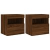 vidaXL TV Wall Cabinet Set of 2 Brown Oak Engineered wood
