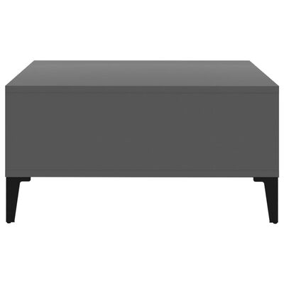 vidaXL Coffee Table Gray 23.6"x23.6"x11.8" Engineered Wood