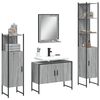 vidaXL Bathroom Cabinet Set Grey Sonoma