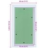 vidaXL Access Panel White 20 x 35 cm Aluminium and Plasterboard