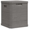 vidaXL Storage Box Brown Plastic Medium Garden Storage Box Square