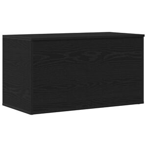 vidaXL Storage Box Black Oak 33.07 x 16.54 x 18.11 in Engineered Wood