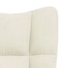 vidaXL Relaxing Chair Cream White 100% Polyester Velvet, Foam, Steel