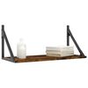 vidaXL Wall Shelf Set of 2 Smoked Oak Engineered Wood Medium