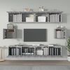 vidaXL TV Cabinet Set Set of 6 Gray Sonoma Engineered Wood 6 Piece Set