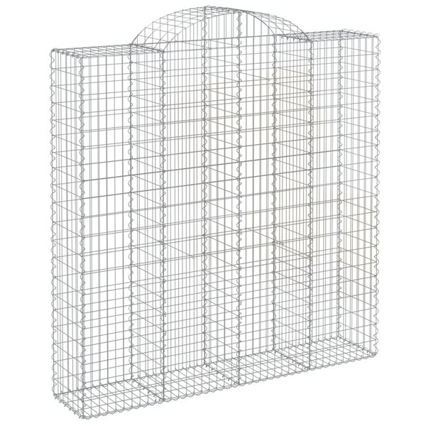 vidaXL Gabion Basket Silver Galvanized Iron Large Durable