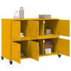 vidaXL Sideboard Mustard Yellow Cold-rolled steel Medium Rollable